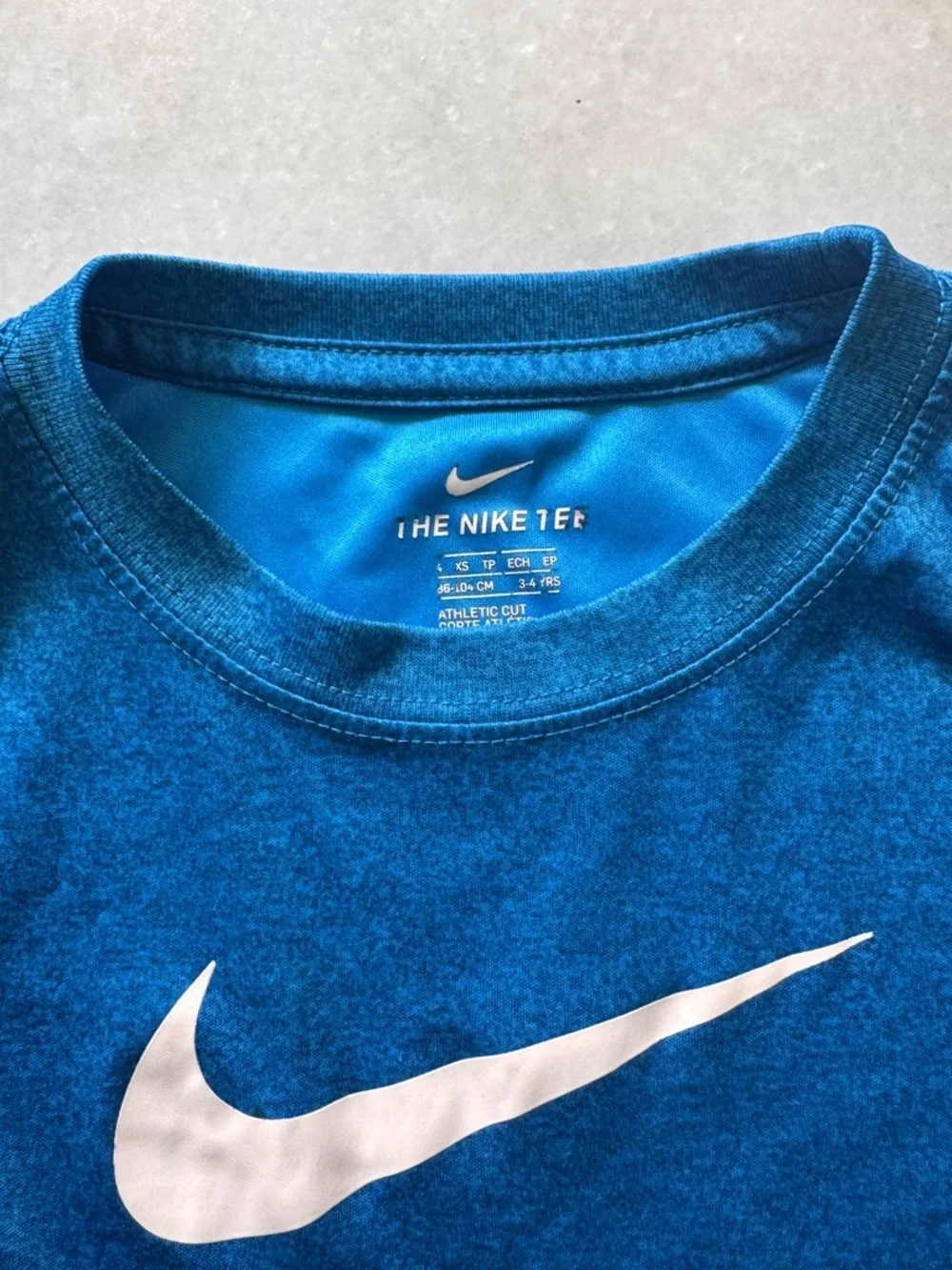 Nike Kids Royal Blue Short Sleeve Tee with White Swoosh
